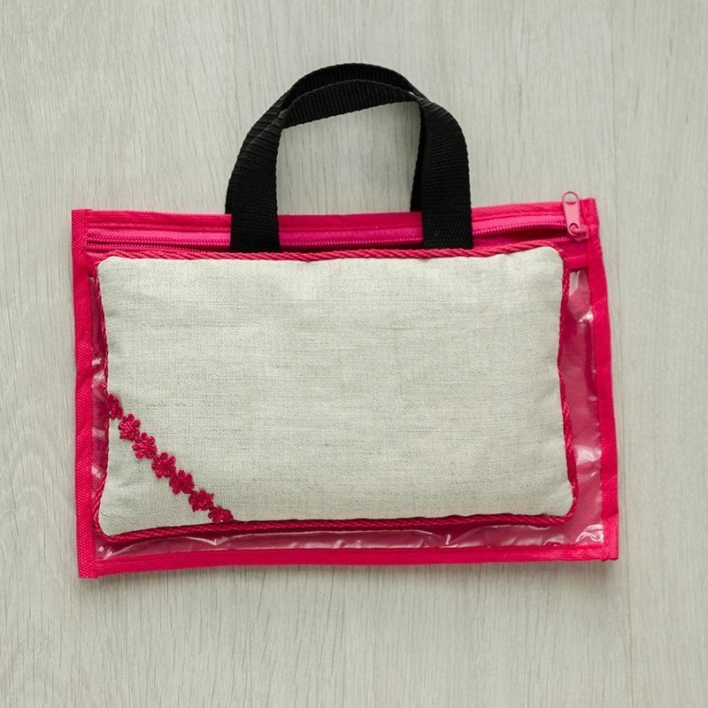 снимок Подушечка "НЕЖНОСТЬ" с вишневой косточкой, малиновый кант от магазина BIO-TEXTILES ОПТ