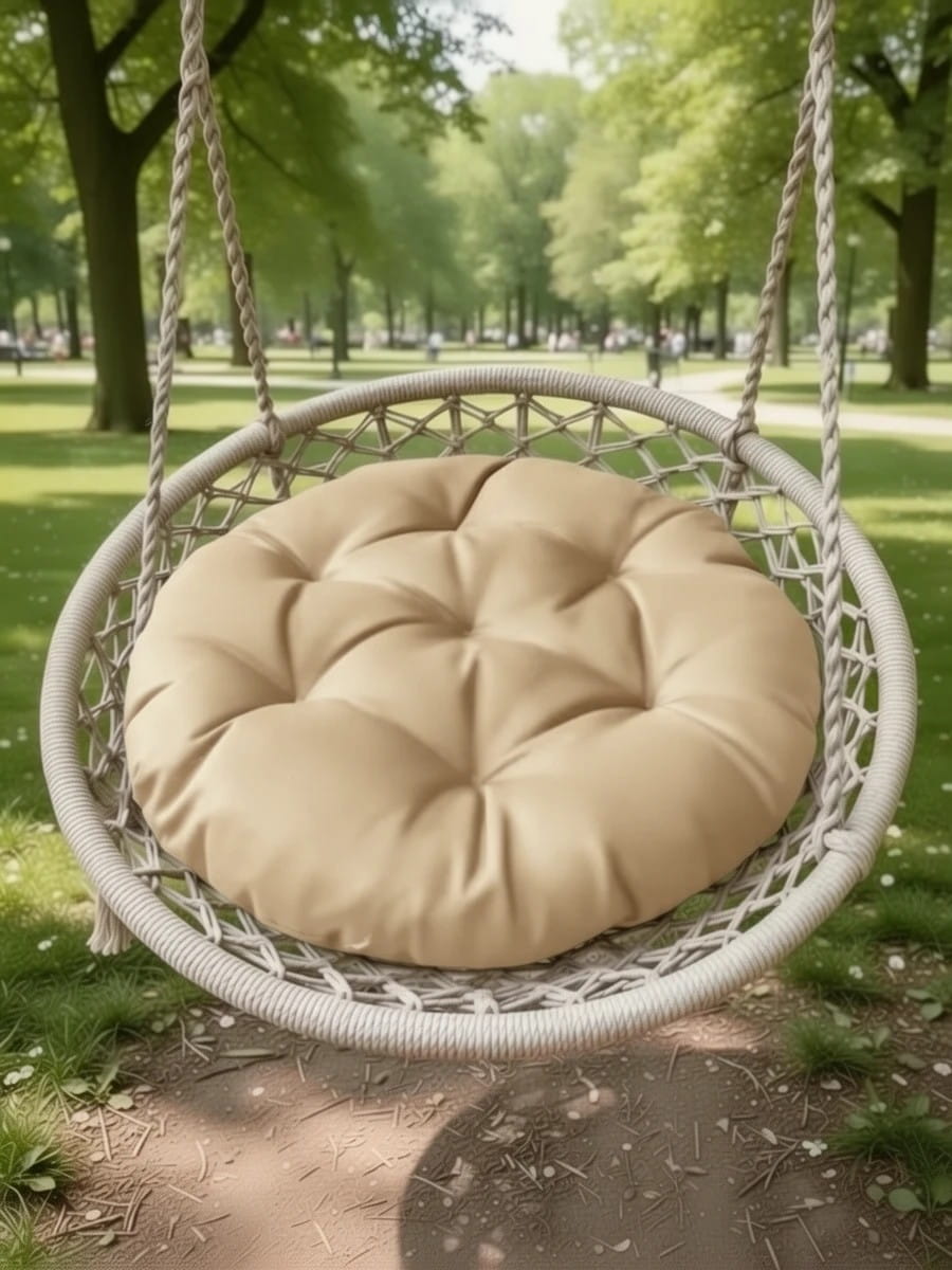 снимок Подушка для садовых качелей ЛОФТ бежевая 60х60 см от магазина BIO-TEXTILES ОПТ