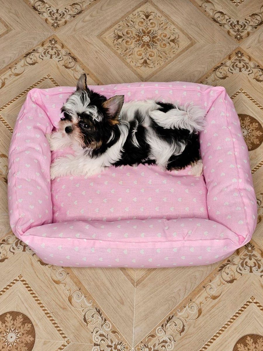 снимок Лежак для кошек и собак "сердечки" от магазина BIO-TEXTILES ОПТ