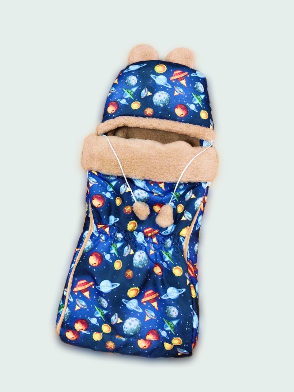 снимок Конверт детский меховой на выписку "Космос" 100*46 (до 1 года) от магазина BIO-TEXTILES ОПТ