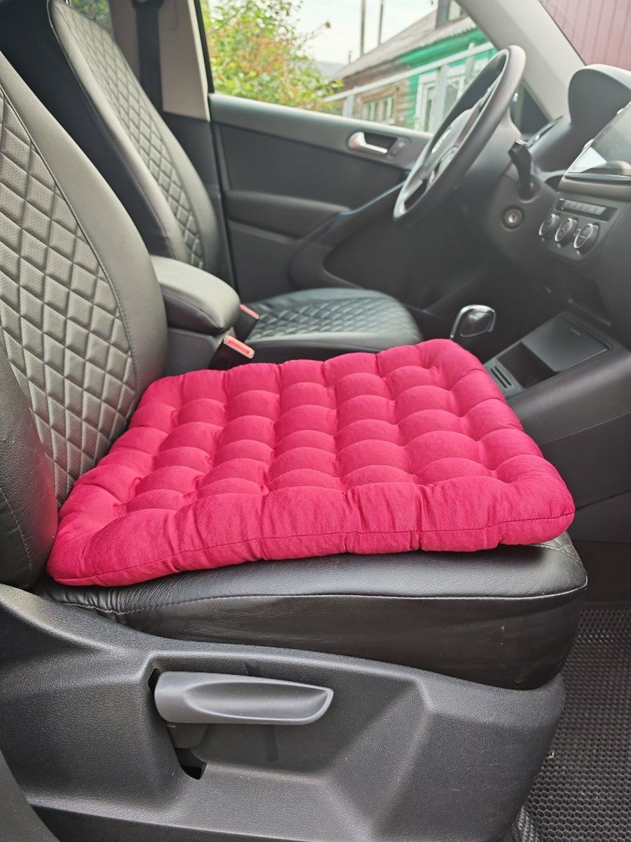 снимок Подушка автомобильная на сиденье "АВТО-БИО" бордовая 50*45 от магазина BIO-TEXTILES ОПТ