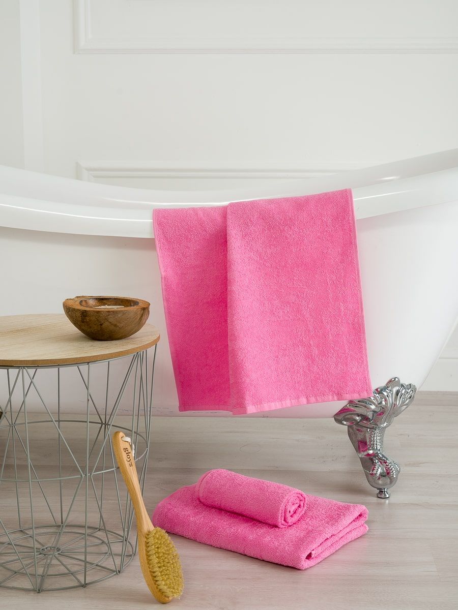 снимок Полотенце махровое розовое Ринг от магазина BIO-TEXTILES ОПТ