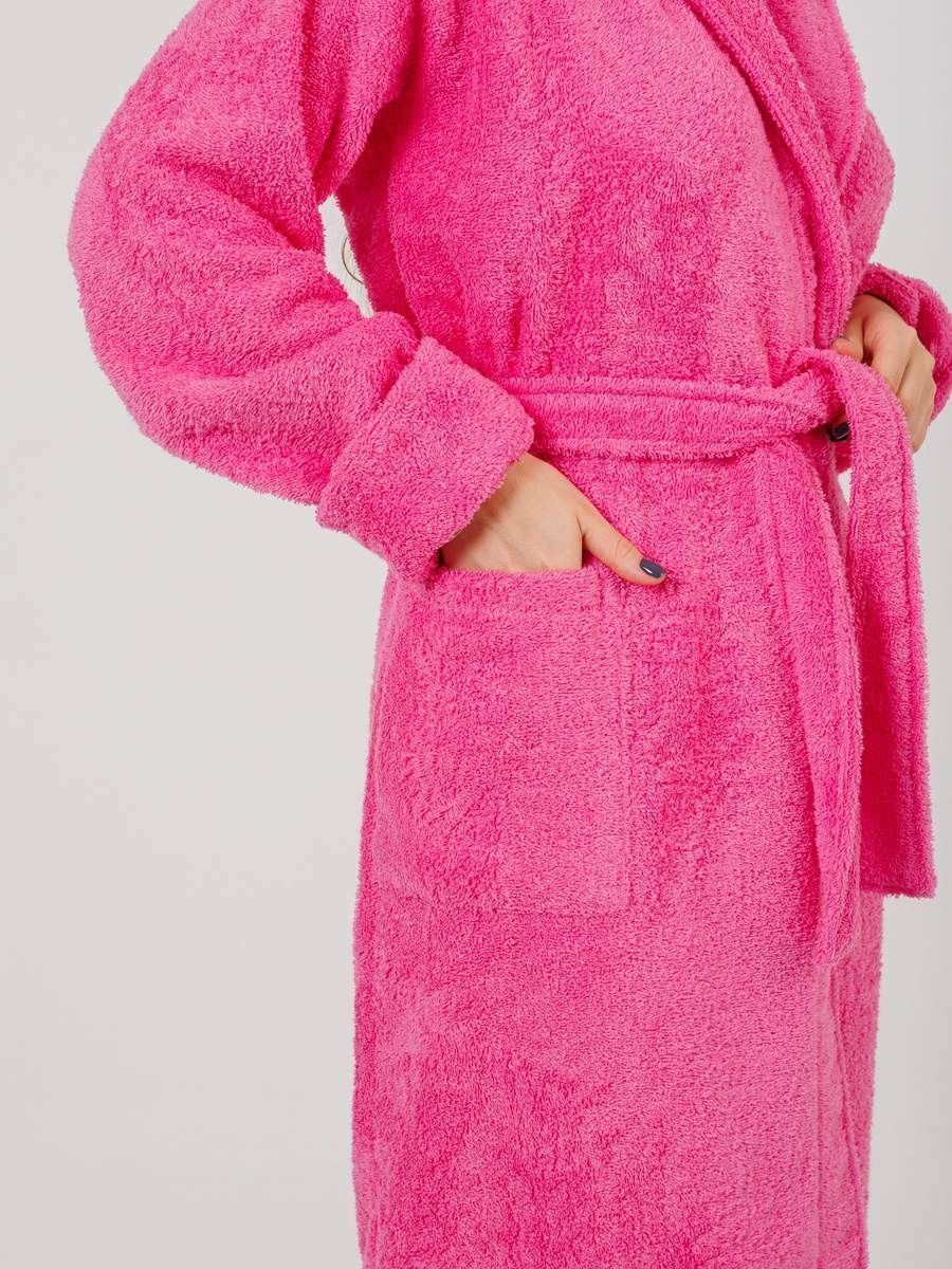 снимок Халат махровый женский розовый от магазина BIO-TEXTILES ОПТ
